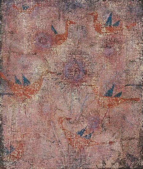 Paul Klee Blaugeflugelte Vogel signed and dated Spain oil painting art